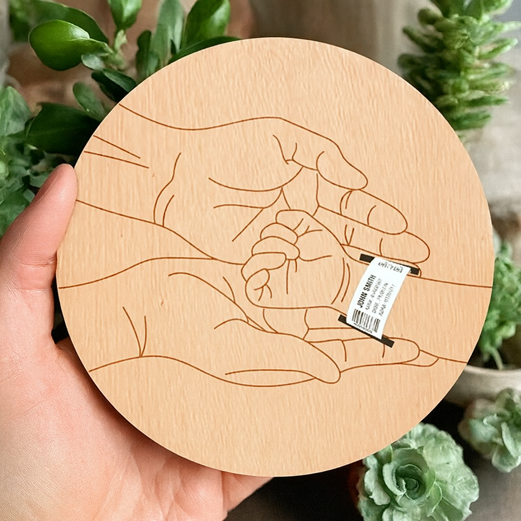 Newborn Engraved Keepsake Holder Photography Accessories